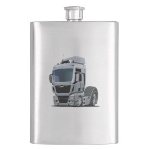 Cartoon truck hip flask