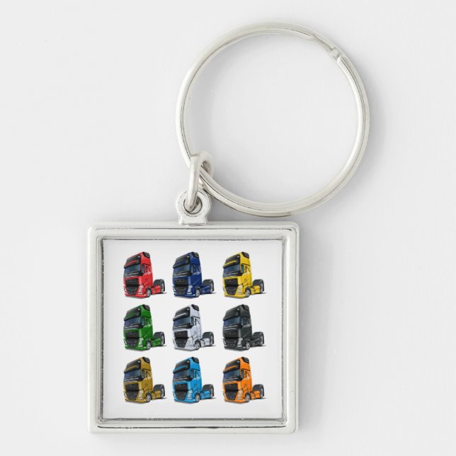 Cartoon truck keychain (Front)