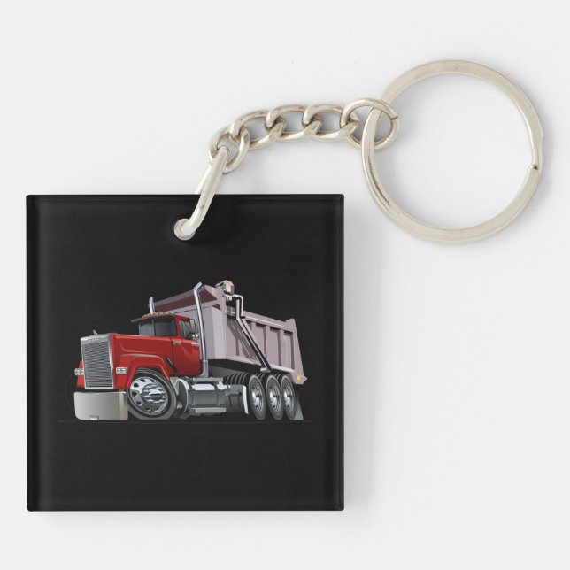 Cartoon truck keychain (Back)