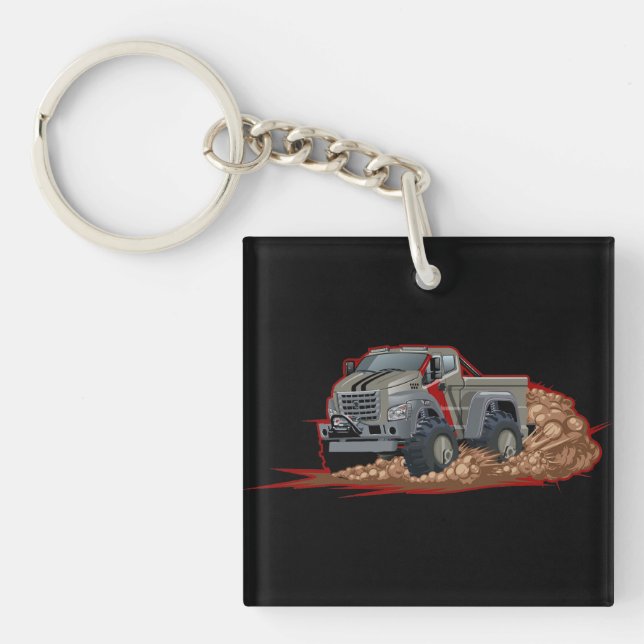 Cartoon truck keychain (Front)