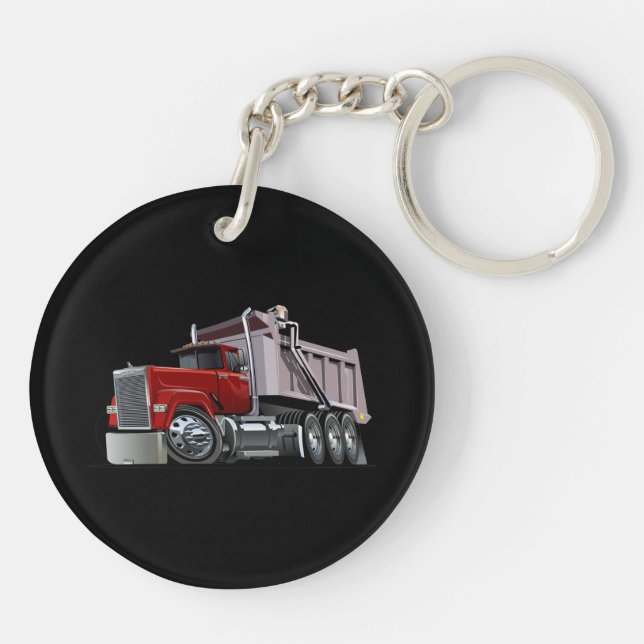 Cartoon truck keychain (Back)