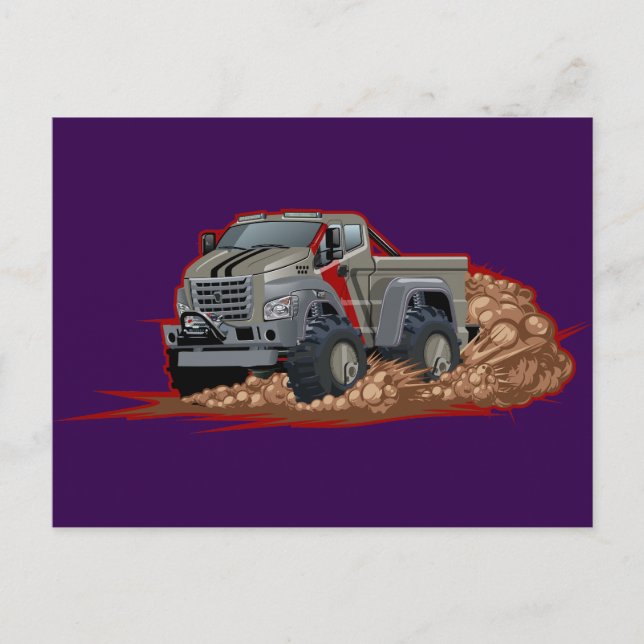 Cartoon truck postcard (Front)