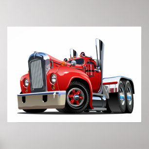 Cartoon truck poster