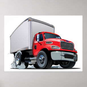 Cartoon truck poster