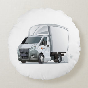 Cartoon truck round pillow