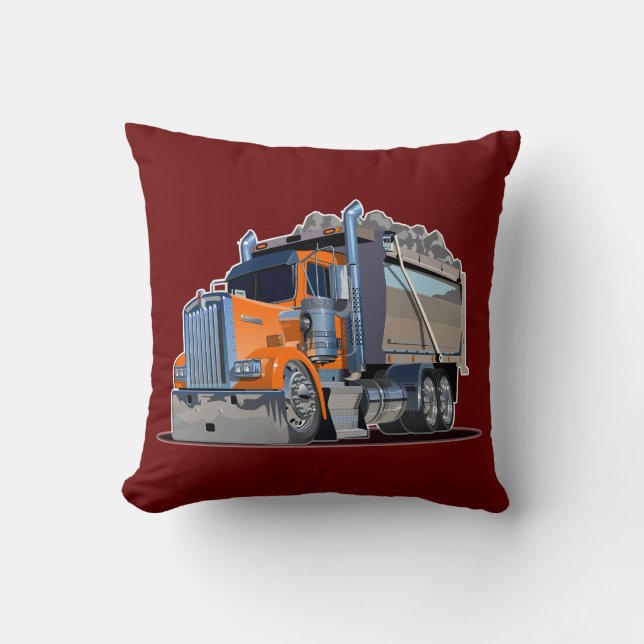 Cartoon truck throw pillow (Front)