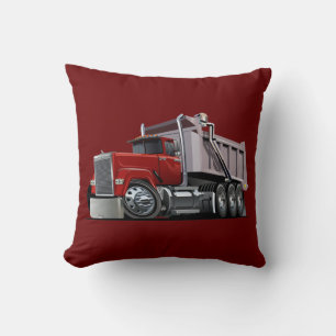 Cartoon truck throw pillow