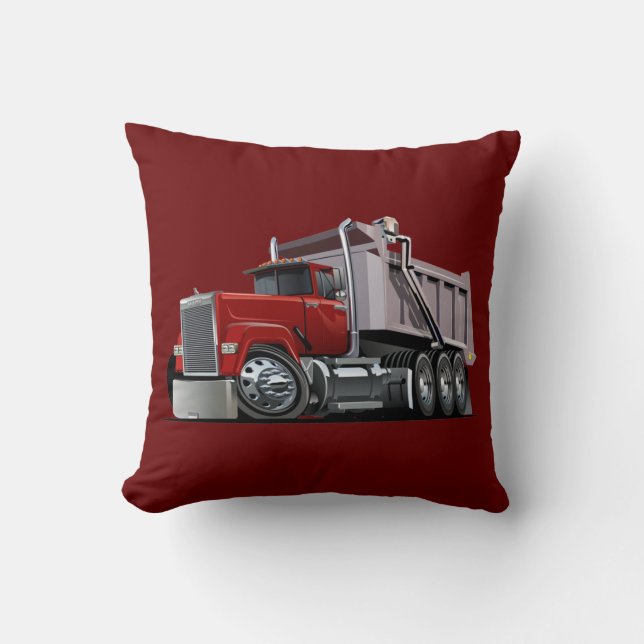 Cartoon truck throw pillow (Front)