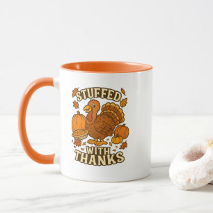 Cartoon Turkey Happy Thanksgiving Mug