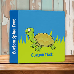 Cartoon Turtle 3 Ring Binder