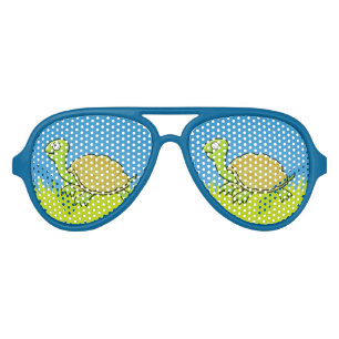 Cartoon Turtle Aviator Sunglasses