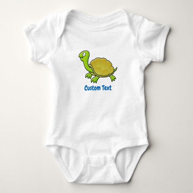 Cartoon Turtle Baby Bodysuit (Front)