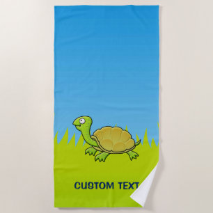 Cartoon Turtle Beach Towel
