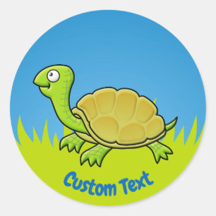 Cartoon Turtle Classic Round Sticker