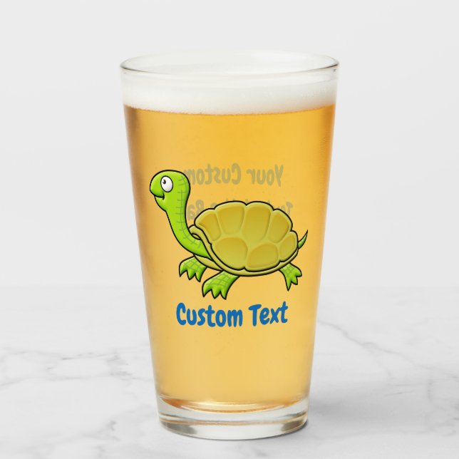 Cartoon Turtle Glass (Front Filled)