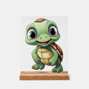Cartoon turtle illustration Copy Acrylic Sign