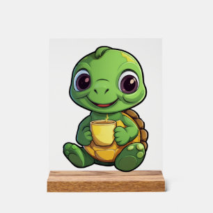 Cartoon turtle illustration Copy Copy Copy Copy Co Acrylic Sign