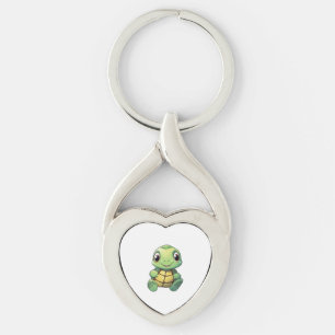 Cartoon turtle illustration keychain