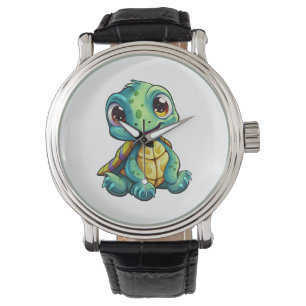 Cartoon turtle illustration watch