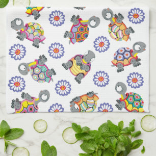 cartoon turtle kitchen towel