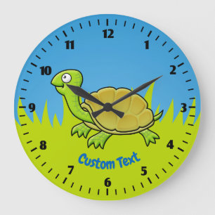 Cartoon Turtle Large Clock