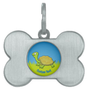 Cartoon Turtle Pet Name Tag