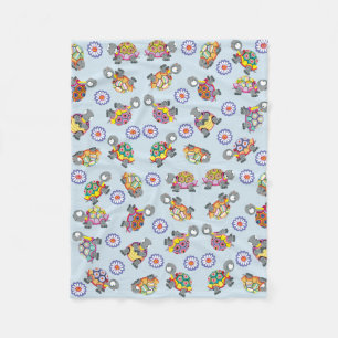 cartoon turtles fleece blanket