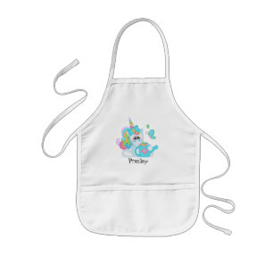 Cartoon Unicorn add name apron
