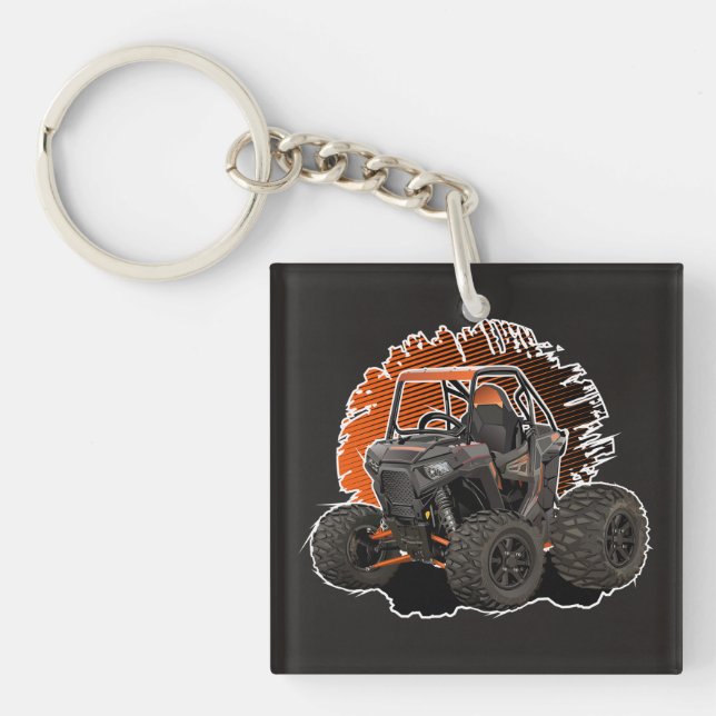 Cartoon UTV off-road vehicle Keychain (Front)