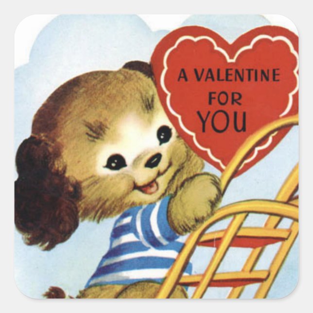 Cartoon Vintage Art Valentines stickers (Front)