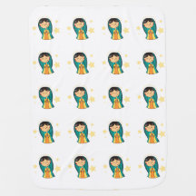 Cartoon Virgen de Guadalupe Baby Blanket Gifts