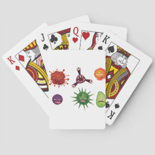 Cartoon Viruses Playing Cards