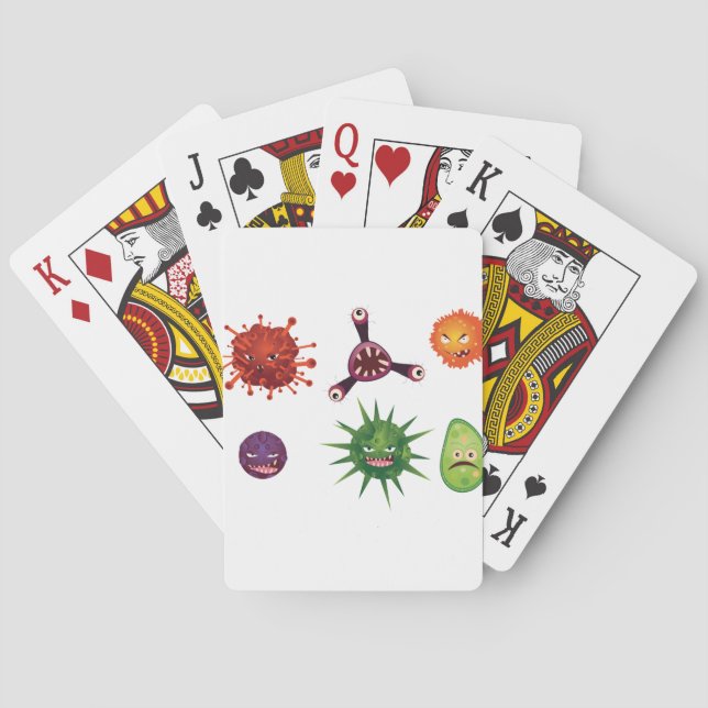 Cartoon Viruses Playing Cards (Back)