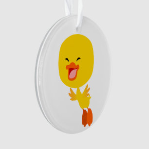 Cartoon volant mignon Duckling Acrylique Ornement