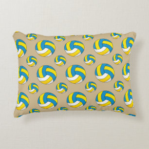 Cartoon Volleyball Ball Accent Pillow