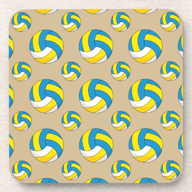Cartoon Volleyball Ball Coaster (Front)