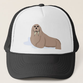 Cartoon Walrus Trucker Hat