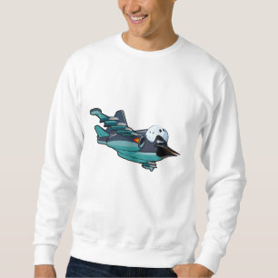 Cartoon warbird plane sweatshirt