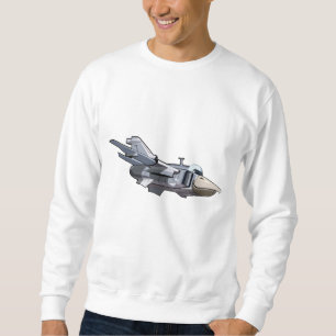 Cartoon warbird plane sweatshirt