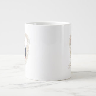Cartoon wedding couple bride and groom large coffee mug