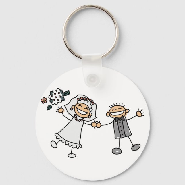 Cartoon Wedding Keychain (Front)
