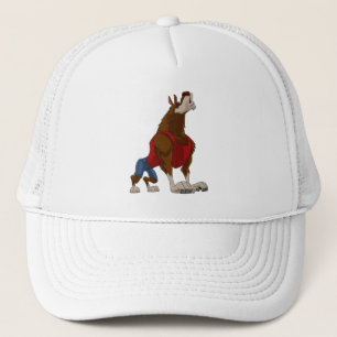 Cartoon werewolf trucker hat