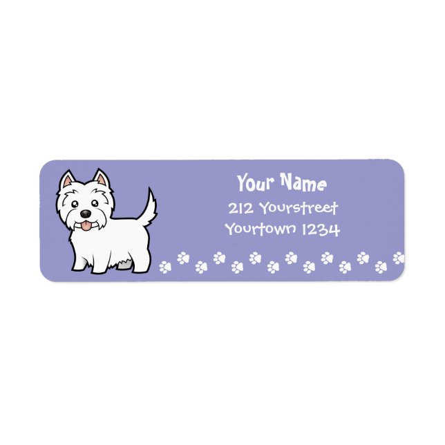 Cartoon West Highland White Terrier (Devant)