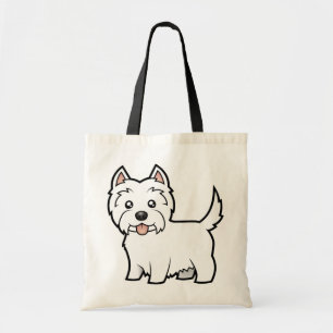 Cartoon West Highland White Terrier Tote Bag