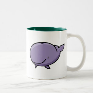 Cartoon Whale Two-Tone Coffee Mug