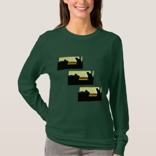 Cartoon Window Kitties T-Shirt