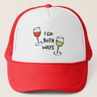 Cartoon Wine Glasses I Go Both Ways Funny