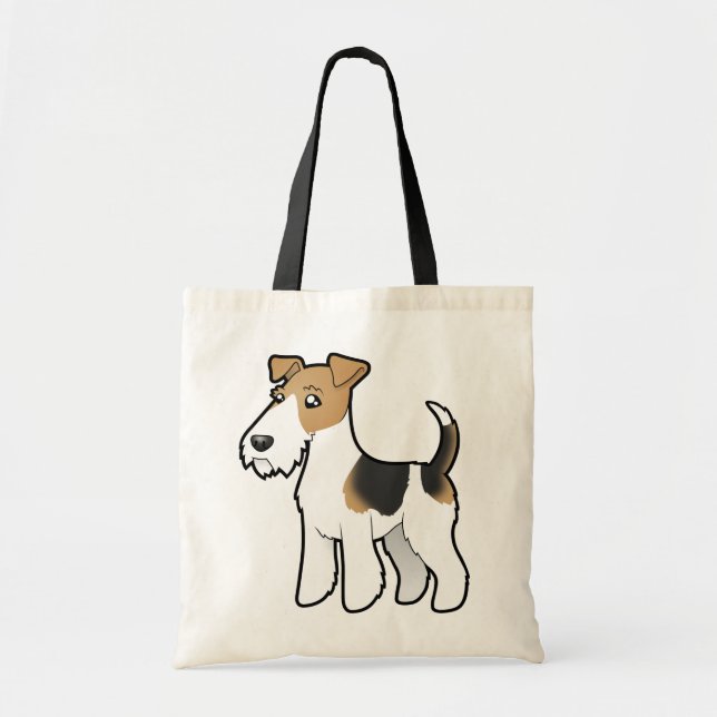 Cartoon Wire Fox Terrier Tote Bag (Front)