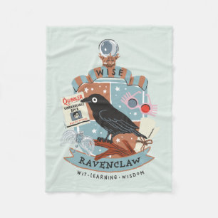 Cartoon Wise Ravenclaw Crest Fleece Blanket
