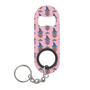 Cartoon Wizard Owl Pattern Keychain Bottle Opener